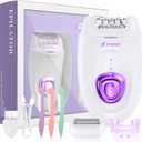 Epilator,Epilators Hair Removal for Women, 2 in 1 Hair Removal Device with LED Light & USB Rechargeable, Electric Shaver for Legs,Underarms,Bikini and Full Body