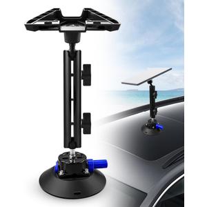 Adjustable Starlink Mini Mount, Suction Cup Mount with Adapter Compatible with Starlink Internet Kit Satellite, Metal Frame Mounting Kit for Sunroof and Front Rear Window Roof