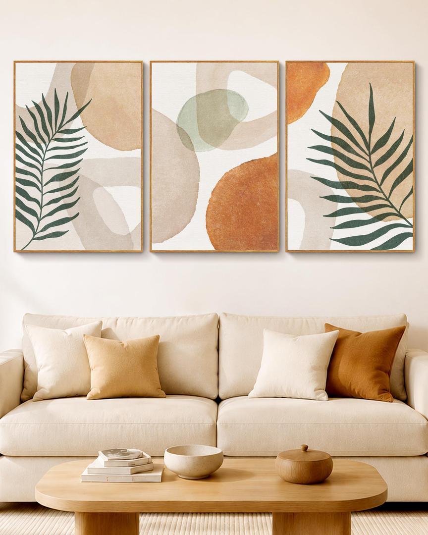 HesenDot 24x36in Abstract Botanical Large Framed Wall Art for Living Room