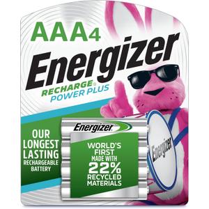 Energizer Power Plus Rechargeable AAA Batteries (4 Pack), 800mAh Triple A Batteries