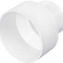 NDS 6P07 PVC S&D Increaser/Reducer Coupling, 4-Inch X 6-Inch, for Hub X Hub Solvent-Weld Connections, for use with 4-Inch & 6-Inch Sewer and Drain Pipe, White
