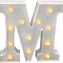 JANDEI - LED Letters with Lights, Letter M with Warm Light for Decoration and Atmosphere, Bedside Night Lighting, Birthdays, Weddings, Showcases Battery Operated