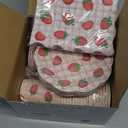 Yungyan 108 Pcs 36 Guest Strawberry Party Paper Plates and Napkins Strawberry Decoration Disposable 6" Scalloped Dessert Plates 9 oz Cup Tableware Set for Baby Shower Berry First Birthday Supplies