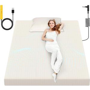 Grounding Sheet, 90% Organic Cotton + 10% Pure Silver Organic Fitted Grounded Sheet for Improved Sleep, Connected Earth Energy - Healthy Sleep Therapy (White, (60.1 * 80 * 15.1inch))