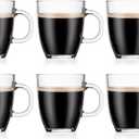 Bodum 12oz Bistro Coffee Mug Single-Wall Tempered Glass, 6 Pack, Clear