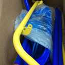 FUNLIO Toddler Swing with Foldable Metal Stand for Toddlers Aged 1~10 Years, 3-in-1 Baby Swing Set with 4 Sandbags for Backyard/Indoor/Outdoor Play, Easy to Assemble & Store (Blue)