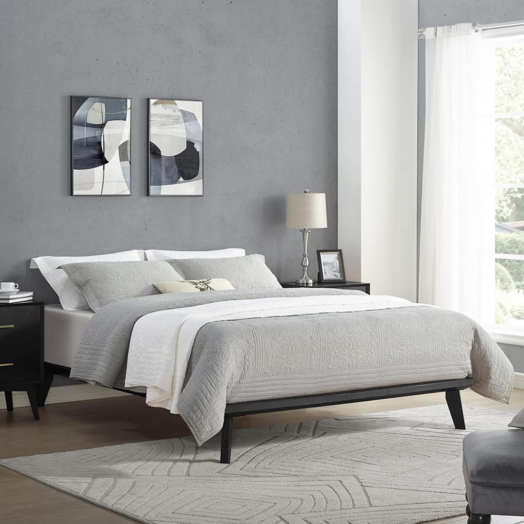 Decoro Metro Wood Platform Bed Black, King Size