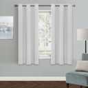 MYSKY HOME Grommet top Thermal Insulated Window Blackout Curtains, 42 x 63 Inch, Greyish White, 1 Panel
