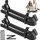 Hikeen Ice Skate Guards with Shoulder Straps,Enhanced Stability Ice Skate Blade Guards,Non-Slip Hockey Skate Blade Protector for Adult and Kids (Black)