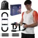 Sveltez Twister Arm Trainer for Men & Women – Upper Body Strength Bar, Chest Expander & Forearm Exerciser, Heavy-Duty Home Workout Equipment for Arm Muscle Training, 30-120 lbs Resistance (Blue)