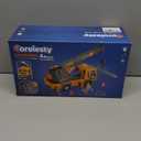 Large Crane Truck Toy with Extendable Crane Arm, Lights & Siren Sounds, Assemble & DIY Truck Engineering Vehicle Toy for Boys Girls Christmas Birthday Gifts Kids Toys for 3 4 5 6 7 8 Years Old