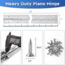 2 x 2Pack Piano Hinge 24 Inch x 2 Inch Wide Continuous Hinges 0.047'' Thick for Heavy Duty Cabinet, Door, Toolbox, Woodworking, Furniture, Silver