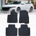 GXARTS 4 PCS Front & Rear Floor Mats Carpet Velour Black Replacement Compatible with Honda Accord Sedan 2018 2019 2020 2021 2022 Anti- Slip