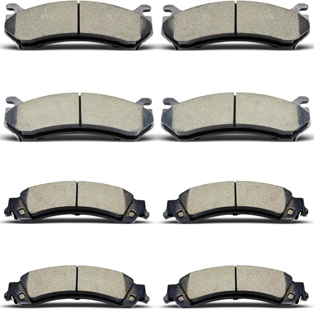 D785 D834 Front Rear Ceramic Brake Pads Set Fit For Cadillac Escalade/Escalade ESV/EXT,For Chevrolet Avalanche 1500/Silverado 1500 /Suburban 1500/Tahoe,For GMC Sierra 1500/Yukon/Yukon XL