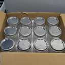 32 oz Mason Jars with Airtight Lids and Bands, 12-Pack with Wide Mouth, Rustic Stickers & Tags, Quart Glass Canning Jars for Pickling, Food Storage, Fermentation,Overnight Oats