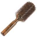 Beaupretty 10.4 Inch Curly Hair Comb with Boar Bristles Wooden Handle Large Roll Hair Brush for Blow Dry Styling Detangling and Scalp Massage on Wet and Dry