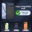 Case Compatible with iPhone 17 Air Case Heavy Duty Shockproof 3-Layer Full-Body Protection Rugged Cover [Compatible with Magsafe] (Black/Blue)