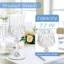 Plastic Wine Glasses Set of 24, 7.7 oz Reusable Plastic Goblets, Hard Plastic Stemware for Wedding, Party, Events, Elegant Shatterproof Drinking Glasses, Clear