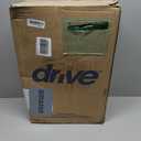 Drive Medical Folding Steel Bedside Commode Chair - 3-in-1 Portable Toilet - Adjustable Height - 350 Lb Weight Capacity - 7.5 Qt- Adult Commode - Grey