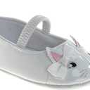 Josmo Baby Girl Dress Shoes Soft Sole Flats Crib Shoes Bowknot & Floral Design for Newborn & First Walker Sandals Size 2-4 Infant (White)