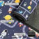 Space Rug 6x9 Feet, Kids Area Rugs for Bedroom Playroom, Solar System Outer Space Carpet for Boys Room, Educational Galaxy Planet Decor Floor Mat, Non Slip