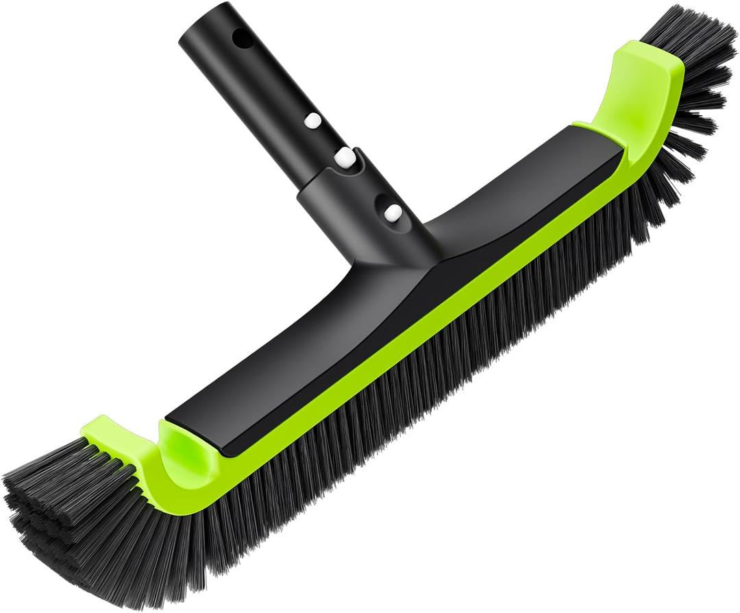 Sepetrel Upgrade Pool Brush Head for Cleaning Walls,Heavy Duty Inground/Above Ground Swimming Pool Scrub Brushes,Suitable for Various Harsh Environments (UPGRADE CURVED EDGE)