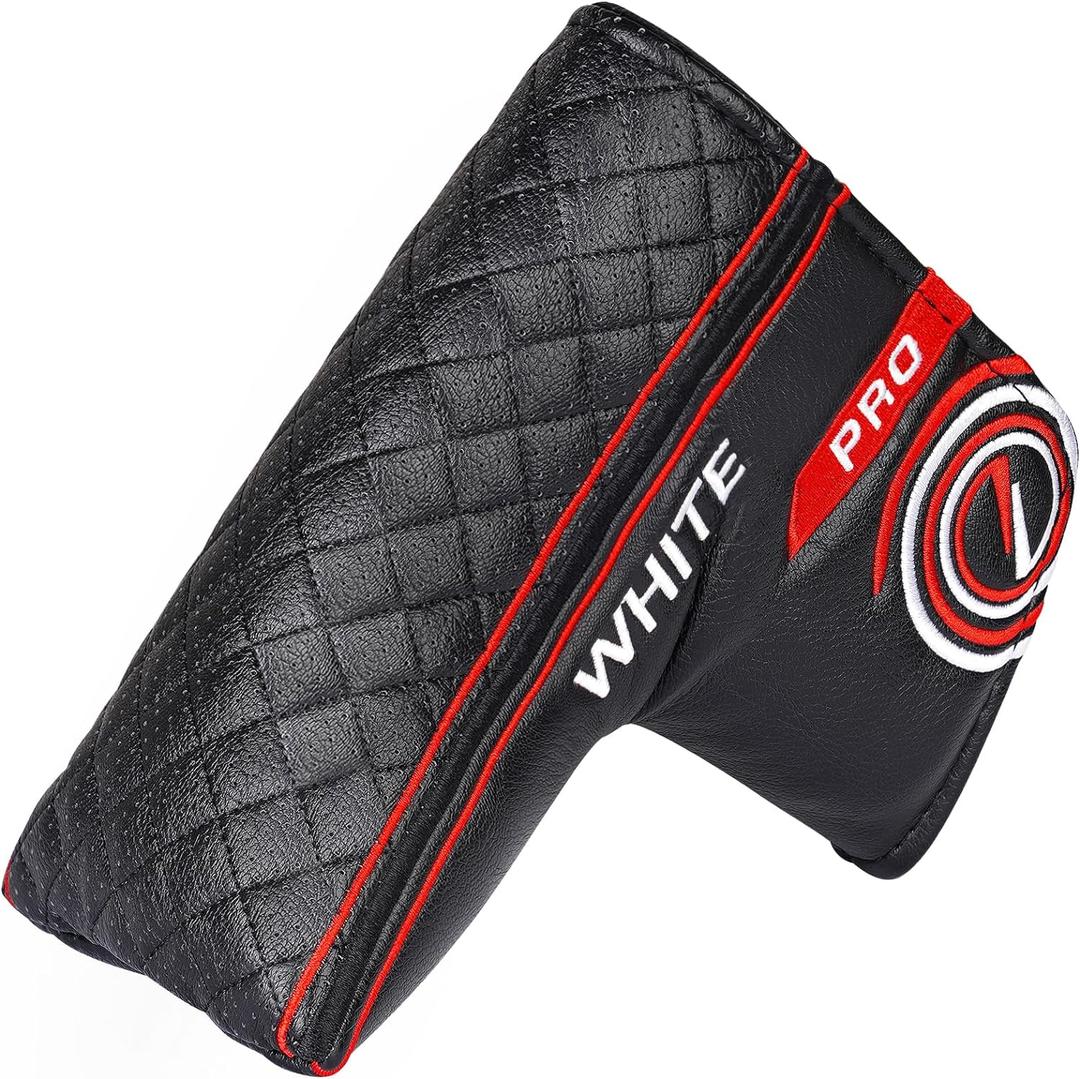 Golf Club Head Covers Putter Headcovers Mallet Putter Cover Blade Putter Cover for Odyssey White Hot Pro Heel-Shaft Strong Magnetic
