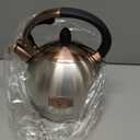 3Quart Whistling Tea Kettle Classic Teapot Stainless Steel Teakettle with Cool Grip for Stovetop (Silver)