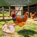 KUNAL 4 Pcs Chicken Saddles for Hens,Chicken Aprons for Hens with Adjustable Strap,Durable Anti-Pecking Design for Feather Loss & Back Protection,Suitable for Chickens,Ducks,and Geese