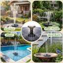 AISITIN Solar Water Fountain, 1.4W Solar Bird Bath Fountains with 6 Nozzle, New Upgrade Floating Solar Fountain Pump for Bird Bath, Outdoor, Garden, Pond, Fish Tank, Small Pool