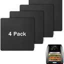 4PCS Oven Liners for CHEFMAN 10qt Air Fryer, Baking Mat Reusable Compatible with CHEFMAN Multifunctional Digital Air Fryer Accessories, Square Teflon Sheets