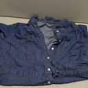 luvamia Women Casual Denim Dress Short Sleeve Tie Waist Classic Jean Shirt Dress XXL