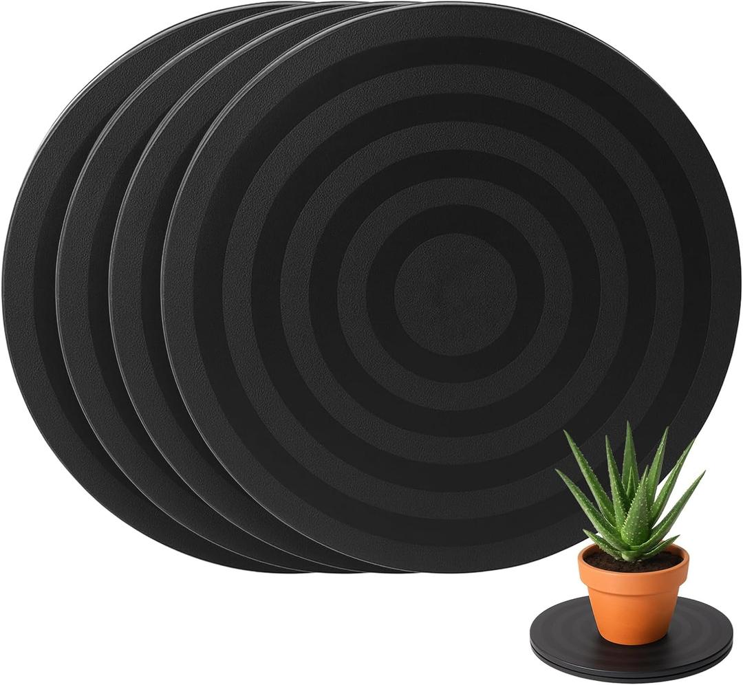 Lazy Susan Turntable Stand 8 Inch - Heavy Duty Non-Skid Swivel Base with Steel Ball Bearings | 360° Rotation for Plants, Monitors, TVs, Models, Crafts (8 INCH-4PC)