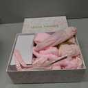 Shyyween 15 Pcs Birthday Gifts for Women Robe Sets for Women Spa Basket Set Graduation Gifts Bath Robe Make up Brushes Scented Candle Fluffy Socks Coffee Cup for Mom Nurse Girlfriend Wife(Pink)