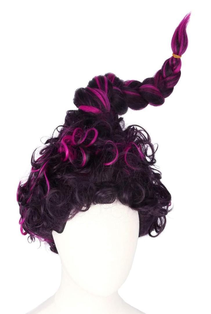 Topcosplay Women's Wig Halloween Costume Cosplay Purple Wigs with Braid (Purple mixed Red)
