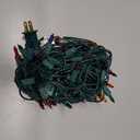 PREXTEX Christmas String Lights with Green Wire - 100 Count, 20 Ft Multicolored Christmas Tree Lights for Xmas Decorations Indoor and Outdoor - Incandescent String Light for Patios, Fences, Holidays