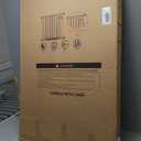 55 Inch Extra Tall Pet Gate for Cats,29.92"-43" Adjustable Wide Dog Gates,Pressure Mounted Walk Through Tall Pets Gate for Doorways, Hallway, Stairs (Black)