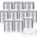 1000 Pcs Strawless Sip Lids Clear for 12-24oz,Transparent,98mm | Disposable PET Plastic Cup Covers for Iced Coffee Milkshake Party, Fits 12 16 20 24 Oz Cups, 98mm Clear Sipper