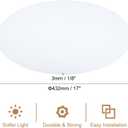 PATIKIL Lampshade Diffuser, 17" Diameter Round Diffuser for Drum Lampshades Pendants Light, DIY Light Shield, Frosted White