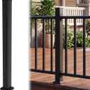 Deck Post,2.8 in. x 2.8 in. x 39 in Opposite Double Side Hole Universal Middle Railing Post with Screws Ending Support Post for Deck Porch Balcony Stair Railing System