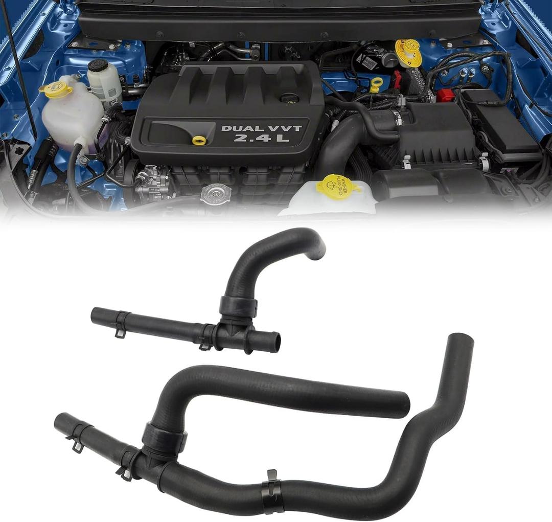 FZJDSD Heater Hose Set With TEE Supply-Return Compatible with Dodge Journey 2.4 VVT 2008-2020, 2Pcs Heater Hose Set 5058437AD 5058437AI 5058437AK