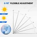 45" Solar Panel Mount Brackets Adjustable Solar Panel Tilt Mount Brackets for 100-400 Watts Solar Panel 2400Pa Windproof for Roof, RV, Ground, Boat and Off-Grid (Brackets)