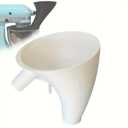 Flour Funnel for Kitchen Mixer, Easy-Pour Funnel for Dry and Wet Ingredients Like Flour, Sugar and Eggs, Anti-Splash Accessory, Fits Tilt-Head 4.55 Qt, Durable Dishwasher-Safe Baking Tool (White)