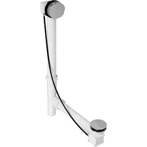 Westbrass Tubular 35 in. Cable Drive Bath Waste, Polished Chrome, D50P35TLE-26
