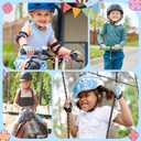 Braventure Kids Bike Gloves for Age 4-13: Half Finger Fingerless Workout Gloves Non-Slip Gel for Bike Motorcycle