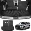 Custom for 2020-2025 Hyundai Palisade Cargo Mats Trunk Liner with 3rd Rear Seat Backrest Mat All Weather TPE Protection Mat Accessories (for 2020-2025 Hyundai Palisade)