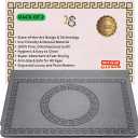 Luxury 2 Pack - One Stone Bath Mat Engraved Luxury + One Plain Modern Dish Drying Mat for Kitchen Counter – Quick-Dry, Easy Clean, Super Absorbent, Non-Slip, 23.6 x 15.3’’, Gray Diatomaceous Earth