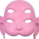 2 x Pink Cosplay Therian Masquerade Half Face Mask DIY Fantastic Cry Baby Mask Costume For Halloween