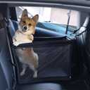 Dog Car Seat for Medium Sized Dog, Booster Car Seat with Clip-On Safety Leash, Fits Both Front and Rear Seats, Pet Seat for Medium Pets Under 50 Lbs, Black L