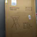 THESEATOP 2 Set Cocktail Tables+Covers 32x43in Folding High Top, Spandex Stretch Table Covers, Removable Legs, Bar Height Folding Table for Outdoor Indoor Use(Black/2 Tables+2 Covers)